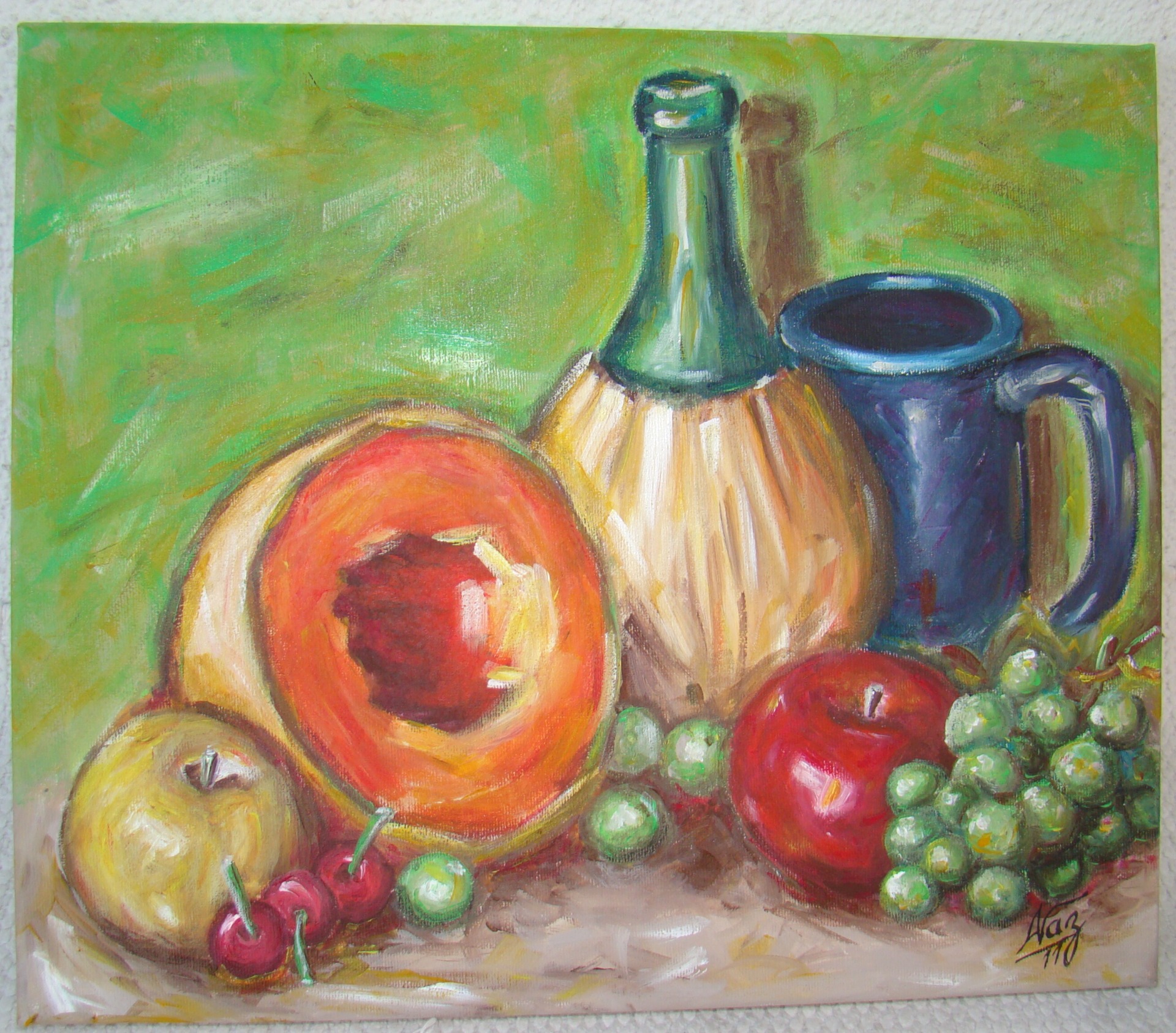 Pintura a óleo em madeira